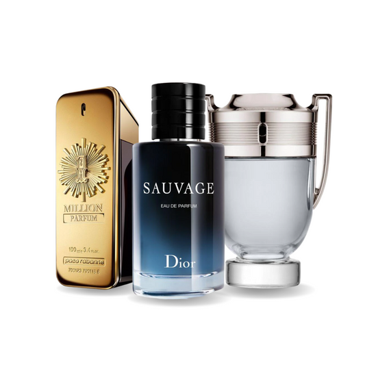 Combinatie van 3 geuren ONE MILLION, SAUVAGE and INVICTUS 100 ml