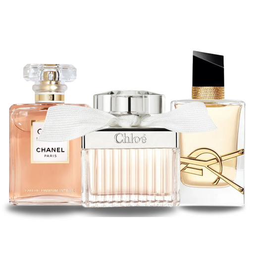 Combinatie van 3 geuren COCO MADEMOISELLE, LIBRE and CHLOÉ 100 ml