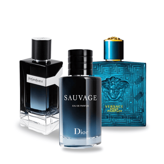 Combinatie van 3 geuren SAUVAGE, Y MEN and EROS 100 ml
