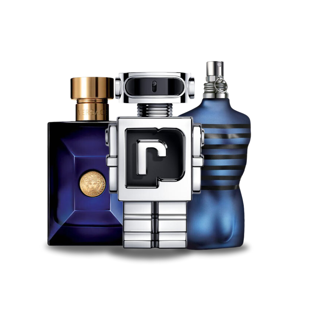 Combinatie van 3 geuren DYLAN BLUE, PHANTOM and ULTRA MALE 100 ml